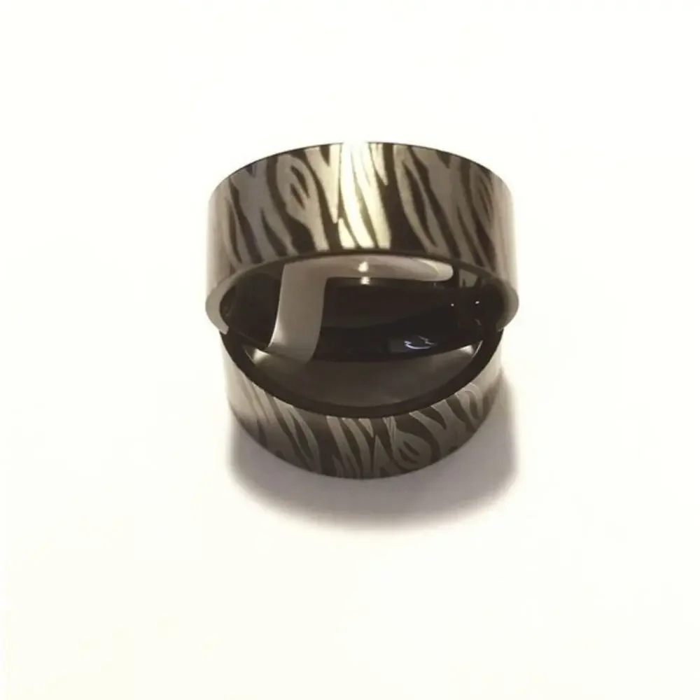 New 316L stainless steel tigers stirped‎ ring size 9